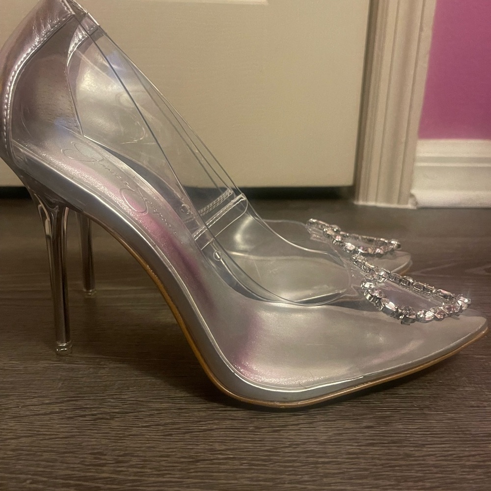Clear, Rhinestone Heels - Picture 3 of 4